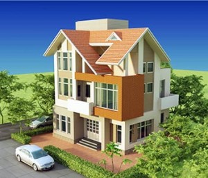 Thiết kế biệt thự 3 tầng phong cách hiện đại