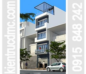 Thiết kế nhà phố 5 tầng phong cách hiện đại