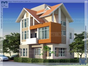 Thiết kế biệt thự 3 tầng phong cách hiện đại sang trọng