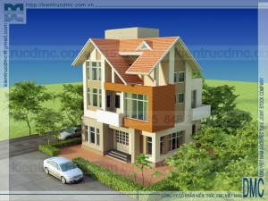 Thiết kế biệt thự 3 tầng phong cách hiện đại sang trọng