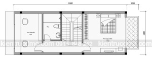 Thiết kế nhà phố diện tích 56,25m2.