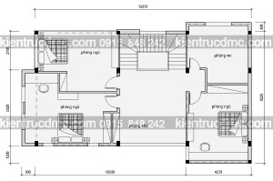 Mặt bằng tầng 2 - Thiết kế nhà vườn hiện đại đẹp phong cách