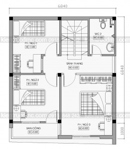 Thiết kế nhà phố 3 tầng hiện đại