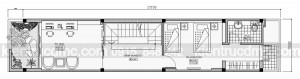 Thiết kế nhà 4 tầng mặt tiền hẹp.