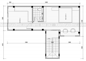 Thiết kế cải tạo nhà phố nhỏ 43m2