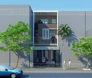 Thiết kế nhà phố trên đất 96m2