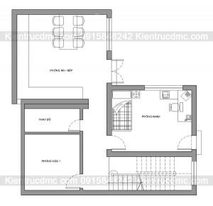 Cải tạo thiết kế biệt thự mini 3 tầng hiện đại - Tầng 1