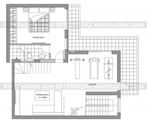 Cải tạo thiết kế biệt thự mini 3 tầng hiện đại - Tầng 2