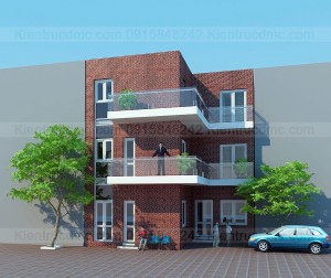 Cải tạo thiết kế biệt thự mini 3 tầng hiện đại - Phối cảnh 1