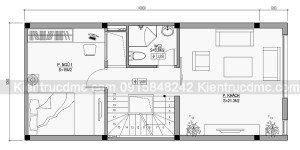 Thiết kế nhà phố 5 tầng diện tích 50m2