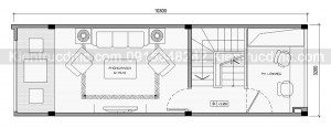 Thiết kế nhà ống nhỏ diện tích 33m2.