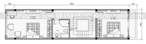 Thiết kế nhà ống 4 tầng mặt tiền 4m.