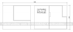 Thiết kế nhà phố 3 tầng đẹp kết hợp kinh doanh - Mặt bằng tầng tum