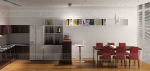 Thiết kế nội thất biệt thự mini 5 tầng