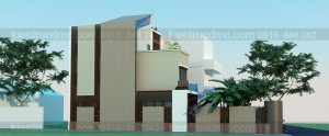 Thiết kế biệt thự phố 2 mặt tiền 3 tầng