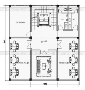 Thiết kế trụ sở văn phòng làm việc 5 tầng