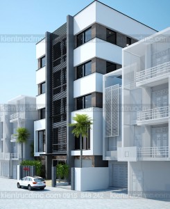 Thiết kế trụ sở văn phòng làm việc 5 tầng