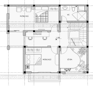 Thiết kế biệt thự Mỹ Đình 3 tầng