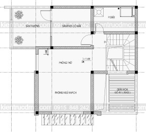 Thiết kế biệt thự Mỹ Đình 3 tầng