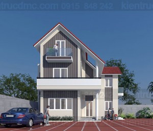 Thiết kế biệt thự 3 tầng hình chữ L