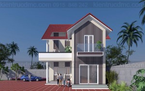 Thiết kế biệt thự 3 tầng hình chữ L