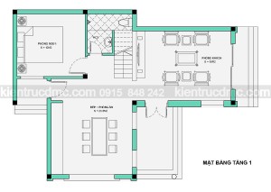 Thiết kế biệt thự 3 tầng hình chữ L