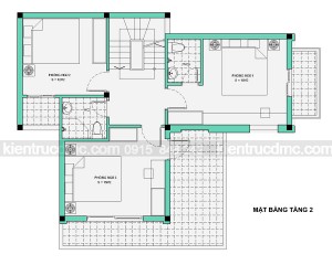 Thiết kế biệt thự 3 tầng hình chữ L