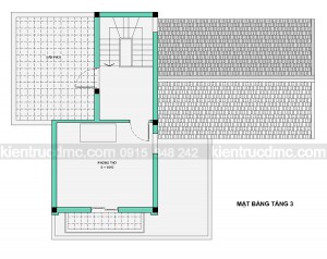 Thiết kế biệt thự 3 tầng hình chữ L
