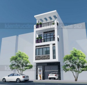 Thiết kế nhà phố 4 tầng diện tích 50m2