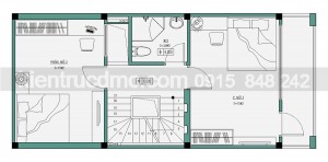 Thiết kế nhà phố 4 tầng diện tích 50m2