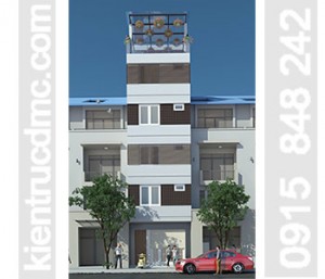 Thiết kế nhà phố 6 tầng làm nhà cho thuê