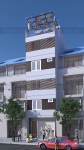 Thiết kế nhà phố 6 tầng làm nhà cho thuê