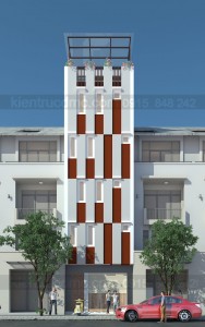 Thiết kế nhà phố làm nhà nghỉ 6 tầng