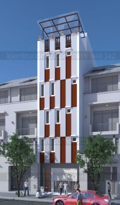 Thiết kế nhà phố làm nhà nghỉ 6 tầng