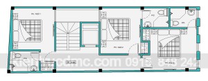 Thiết kế nhà phố làm nhà nghỉ 6 tầng
