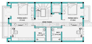 Thiết kế nhà phố 6 tầng 2 mặt tiền