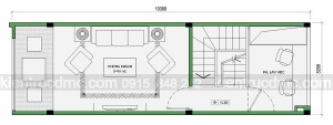 Thiết kế nhà phố nhỏ 30m2 mặt tiền 3,2m