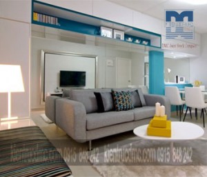 Thiết kế nội thất thông minh gắn kết phòng ăn với phòng khách
