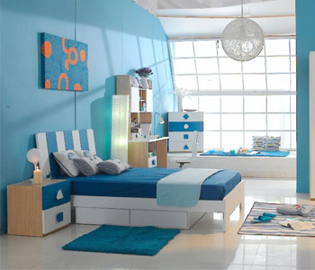 Trang trí nội thất phòng ngủ trẻ em mùa hè với màu sắc vui nhộn