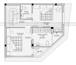 thiết kế nhà phố 2 mặt tiền căn góc 4 tầng: