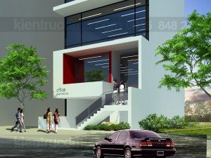 Thiết kế nhà phố 8 tầng làm văn phòng cho thuê