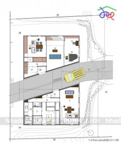 Thiết kế nhà phố song lập phong cách độc đáo ở Nhật Bản