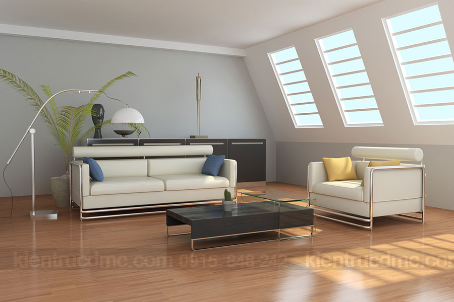 Thiết kế nội thất cho không gian tầng áp mái