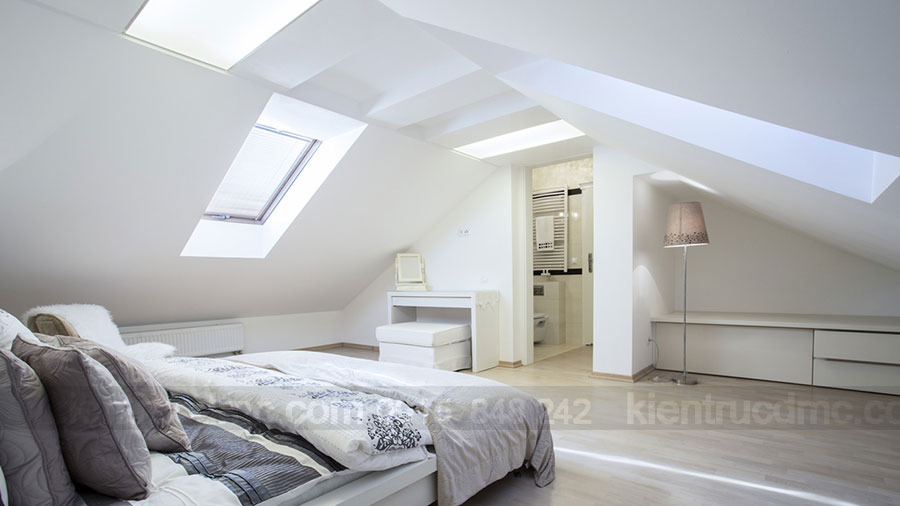 Thiết kế nội thất cho không gian tầng áp mái