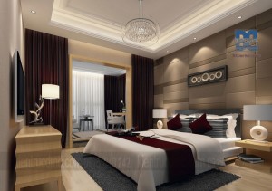 Trang trí tường đầu giường nội thất phòng ngủ ấn tượng