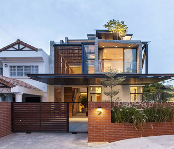 Thiết kế nhà phố thông thoáng ở Singapore
