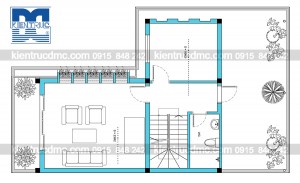 Thiết kế biệt thự phố 3 tầng diện tích 80 m2