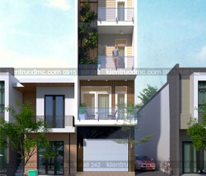 Thiết kế nhà phố 4 tầng kết hợp kinh doanh diện tích 63 m2