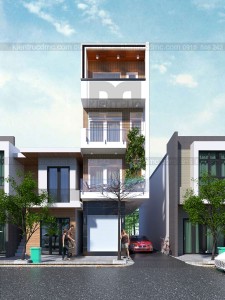 Thiết kế nhà phố 4 tầng kết hợp kinh doanh diện tích 42 m2