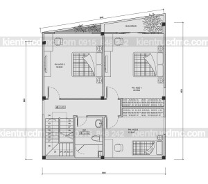 Thiết kế biệt thự phố 3 tầng mặt tiền 8,5m